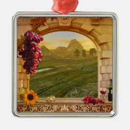 カスタマイズ可能な結婚Vineyard (s)写真オーナメント セラミックオーナメント