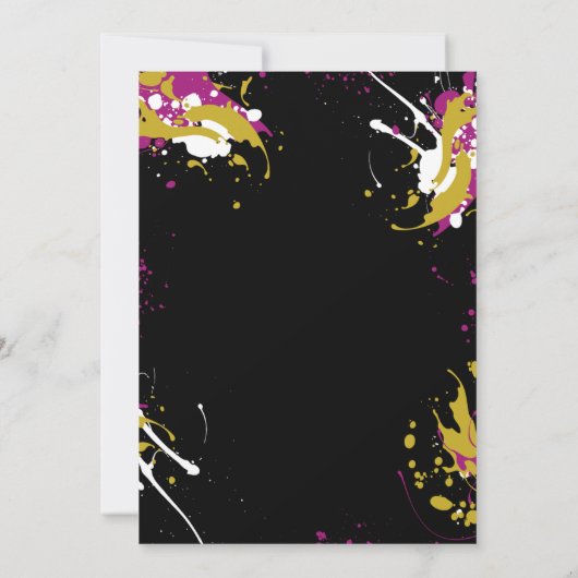 カスタマイズ可能な絵を描きながらお酒を飲むパーティーの招待状 招待状 (裏面)