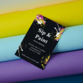 カスタマイズ可能な絵を描きながら飲むパーティーの招待状 招待状