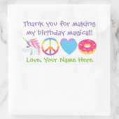 カスタマイズ可能な絵文字ありがとうステッカー 長方形シール (バッグ)