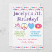 カスタマイズ可能な絵文字誕生日招待状 招待状 (正面)