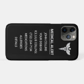 カスタマイズ可能な緊急医療アラートID携帯電話タグ Case-Mate iPhoneケース (裏面(横))