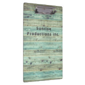 カスタマイズ可能な緑の木目クリップボード クリップボード (右)