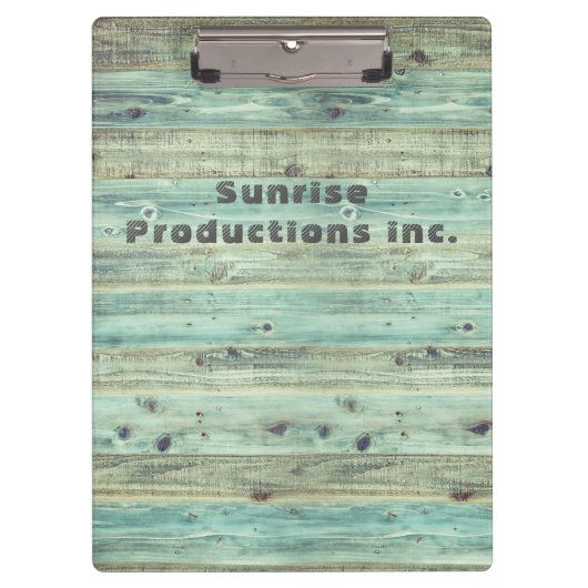 カスタマイズ可能な緑の木目クリップボード クリップボード (正面)
