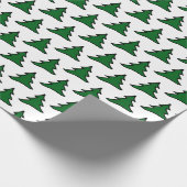 カスタマイズ可能な緑の木 ラッピングペーパー (角)