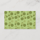 カスタマイズ可能な緑の点カード 名刺 (裏面)