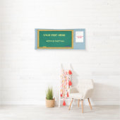 カスタマイズ可能な緑の黒板2.5 x 6 横断幕 (インサイチュ)