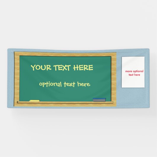 カスタマイズ可能な緑の黒板2.5 x 6 横断幕 (横)