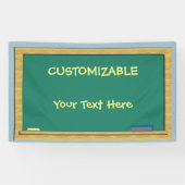 カスタマイズ可能な緑の黒板3 x 5 横断幕 (横)