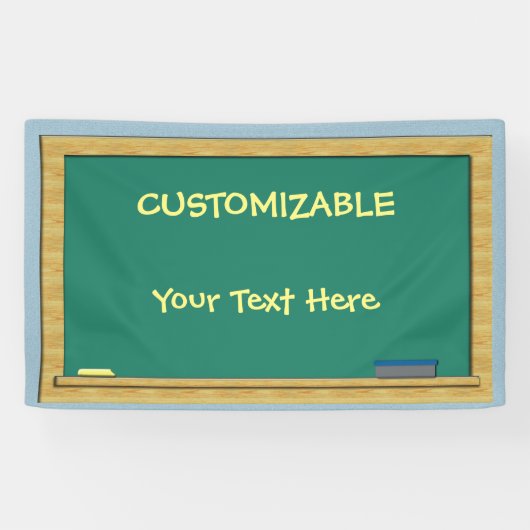 カスタマイズ可能な緑の黒板3 x 5 横断幕 (横)