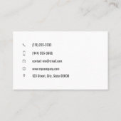 カスタマイズ可能な緑の《写真》ぼけ味 名刺 (裏面)