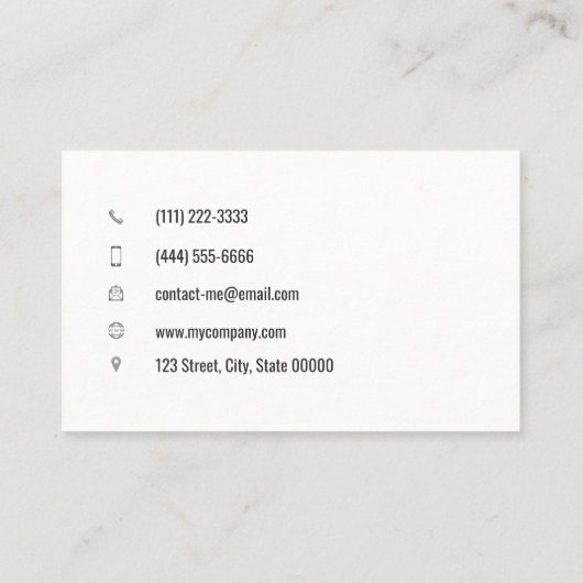 カスタマイズ可能な緑の《写真》ぼけ味 名刺 (裏面)