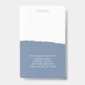 カスタマイズ可能な編集可能カラーIDバッジ(QRコード付き) バッジ (裏面)