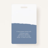 カスタマイズ可能な編集可能カラーIDバッジ(QRコード付き) バッジ (裏面)