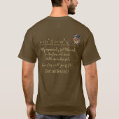 カスタマイズ可能な緯度・経度 モナークバタフライ Tシャツ (裏面)