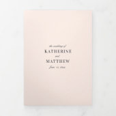 カスタマイズ可能な縁どカラーピンクオールインワン結婚ズ 三つ折り招待状 (カバー)