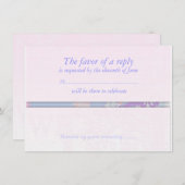 カスタマイズ可能な繊細な結婚式の出欠確認カード 招待状 (正面/裏面)