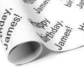 カスタマイズ可能な繰り返しハッピーバースデー（任意の名前） ラッピングペーパー (ロールコーナー)