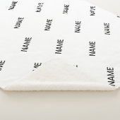 カスタマイズ可能な繰り返しモダン文字白と黒 シェルパブランケット (3/4)