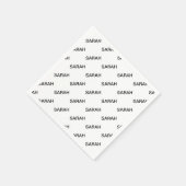 カスタマイズ可能な繰り返しモダン文字白と黒 スタンダードカクテルナプキン (角)