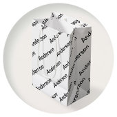 カスタマイズ可能な繰り返しモダン文字白と黒 ミディアムペーパーバッグ