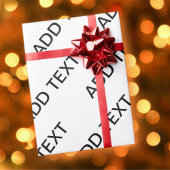 カスタマイズ可能な繰り返しモダン文字白と黒 ラッピングペーパー