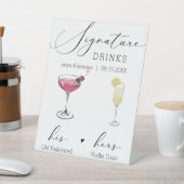 カスタマイズ可能な署名ドリンクの署名 台座サイン (インサイチュ)