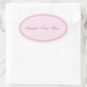 カスタマイズ可能な美しいエレガントピンク楕円 楕円形シール (バッグ)