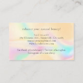 カスタマイズ可能な美しいサロンカードLashes & Glamo 名刺 (裏面)