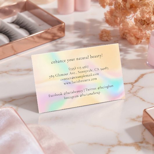 カスタマイズ可能な美しいサロンカードLashes & Glamo 名刺