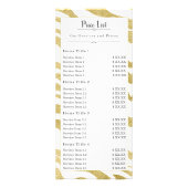 カスタマイズ可能な美しいサービスメニュー ラックカード (裏面)