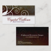 カスタマイズ可能な美しい茶色のカーリーの名刺 名刺 (正面/裏面)