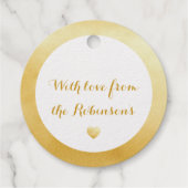 カスタマイズ可能な美しい金箔 フェイバータグ (裏面)