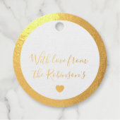 カスタマイズ可能な美しい金箔 フェイバータグ (正面)