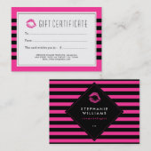 カスタマイズ可能な美容師のギフト券 割引カード (正面/裏面)