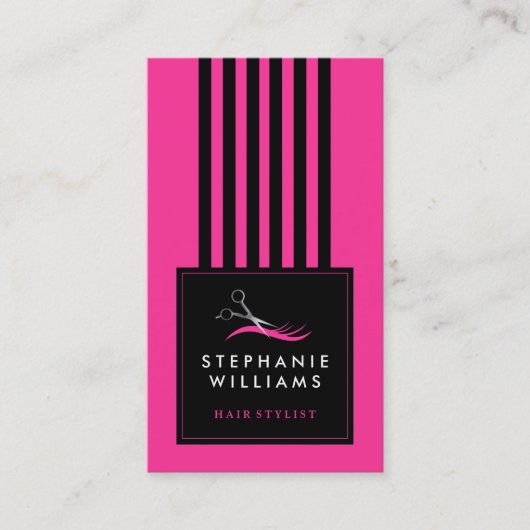 カスタマイズ可能な美容師の名刺のテンプレート 名刺 (正面)
