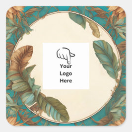 カスタマイズ可能な羽のロゴの包装シール スクエアシール