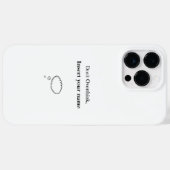 カスタマイズ可能な考え過ぎではないデザイン Case-Mate iPhoneケース (裏面 (横))