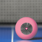 カスタマイズ可能な聖なるハート – グレーと白のカッコいい素晴らしい 卓球ボール (ネット)