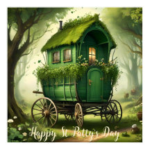 カスタマイズ可能な聖パトリックの日ボホジプシーワゴン。