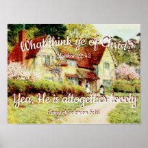 カスタマイズ可能な聖書のメッセージを持つヴィンテージコテージ