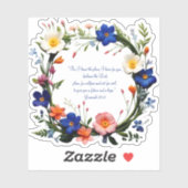 カスタマイズ可能な聖書の詩 個別カットのビニールステッカー シール (シート)