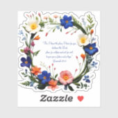 カスタマイズ可能な聖書の詩 切り取り式ビニールステッカー シール (シート)