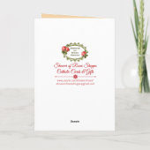 カスタマイズ可能な聖母マリアの賛美された花柄 サンキューカード (裏面)