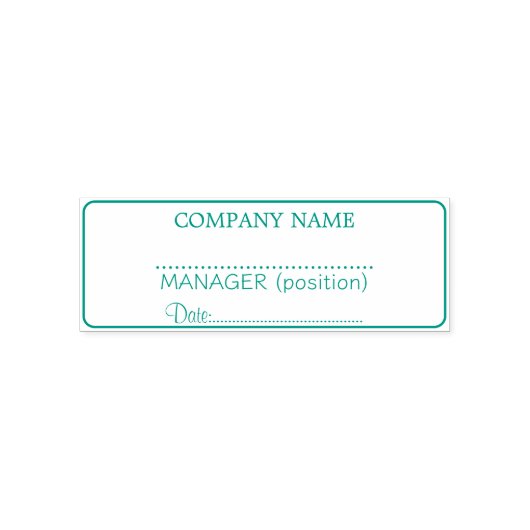 カスタマイズ可能な職位の署名企業の日 セルフインキングスタンプ (デザイン)