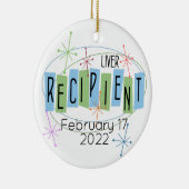 カスタマイズ可能な肝受贈者とライフセラのギフト セラミックオーナメント (右)