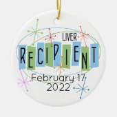 カスタマイズ可能な肝受贈者とライフセラのギフト セラミックオーナメント (正面)