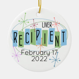 カスタマイズ可能な肝受贈者とライフセラのギフト セラミックオーナメント