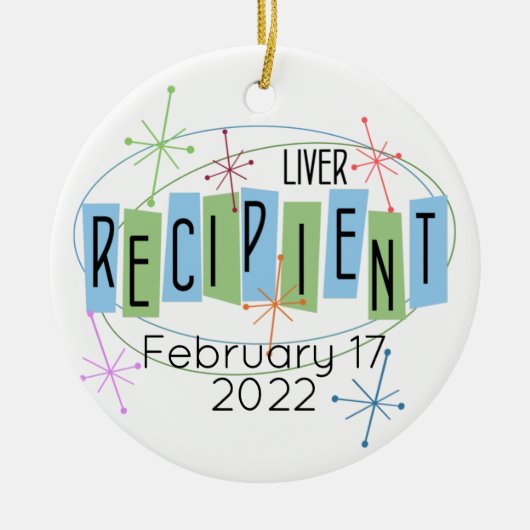 カスタマイズ可能な肝受贈者とライフセラのギフト セラミックオーナメント (正面)