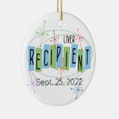 カスタマイズ可能な肝臓の受領者と生命の贈り物 セラミックオーナメント (右)